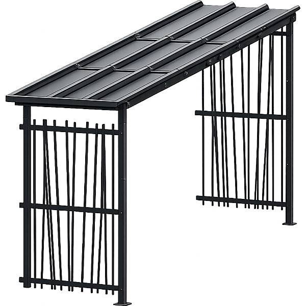 Fahrradunterstand HxB 2360 x 5600 mm Bambus Tiefe 1000 mm Anbaueinheit. 86478449 864784 49-0