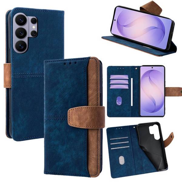 Handy Hülle Klapphülle Samsung Galaxy S26 Ultra RFID Schutz Kartenfach Blau