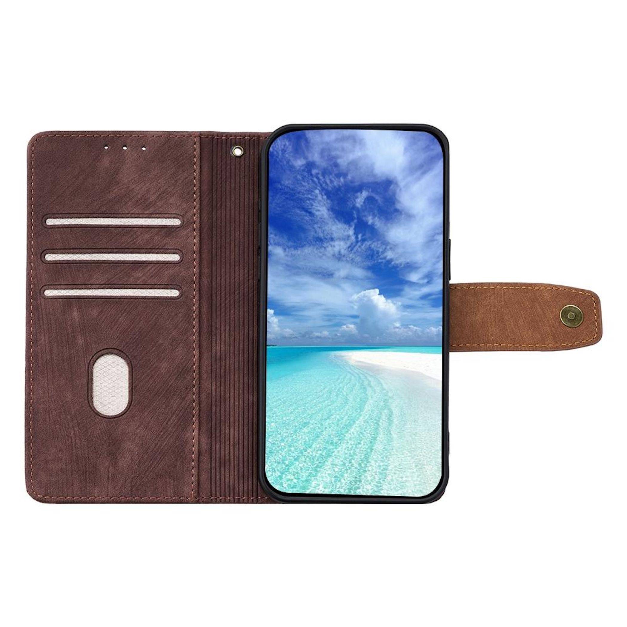 Handy Hülle Klapphülle Google Pixel 10a RFID Schutz Kartenfach Cover Braun-2