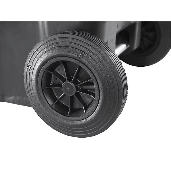 Mülltonnen DIN EN 840 VE 3 Stück Volumen 3 x 240 l Liter anthrazit Deckel grün. Craemer GmbH 86782849-2