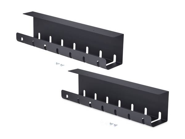 StarTech.com Kabelmanagementfach power bar holder unter Tisch montierbar Schwarz 53 cm TAA-konform Packung mit 2