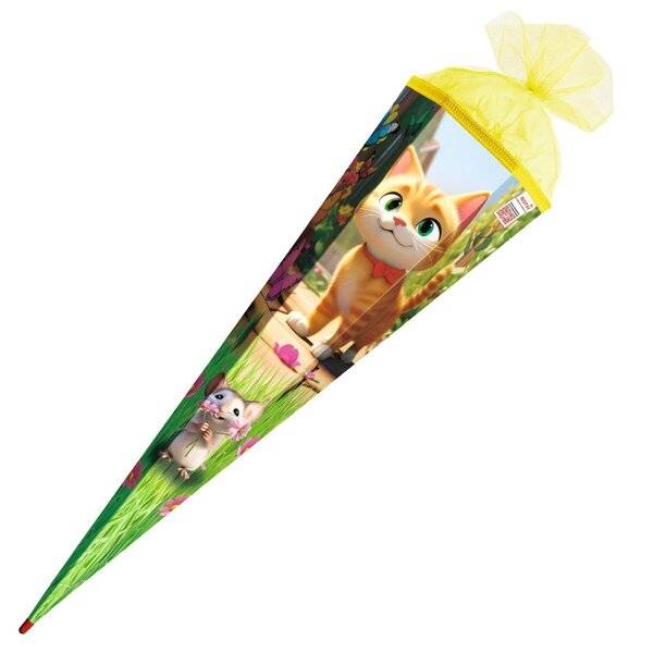 Schultüte Miez und Maus - sechseckig 85 cm-0