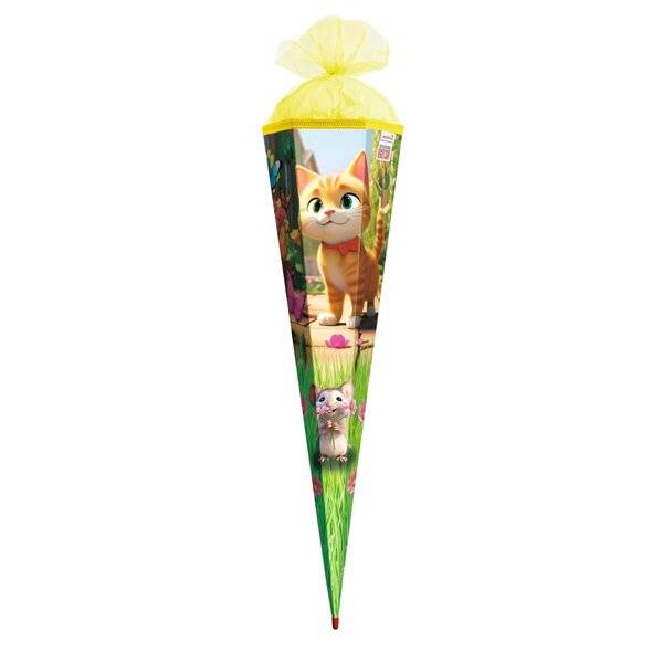 Schultüte Miez und Maus - sechseckig 85 cm-1