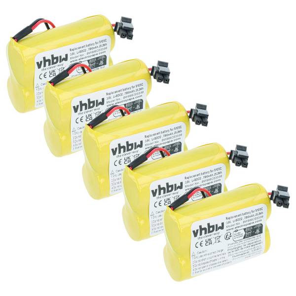 vhbw 5x Batterie kompatibel mit ABB 1s2 PLS17500 PLC | Programmable Logic Controller (7000 mAh, 3,6 V, Li-SOCl2)