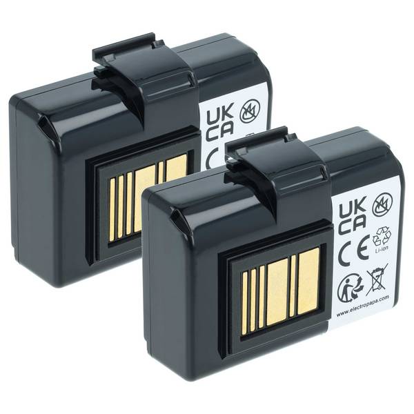 vhbw 2x Akku Ersatz für Zebra P1023901-LF | P1031365-025 für Drucker Kopierer Scanner Etiketten-Drucker (3400 mAh, 7,4 V