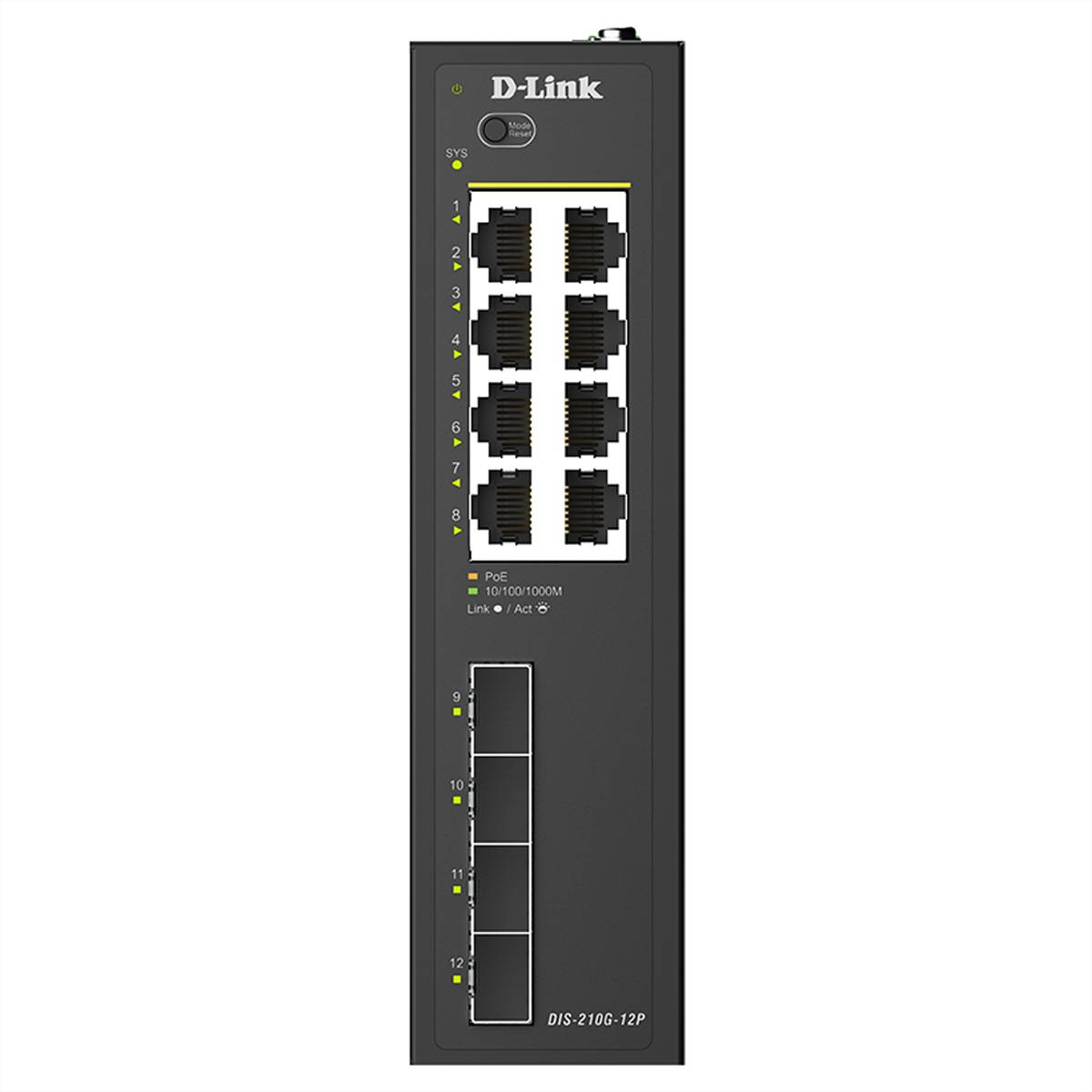 D-Link DIS 210G-12P - Switch - industriell - Smart - 8 x 10/100/1000 (PoE+)-3