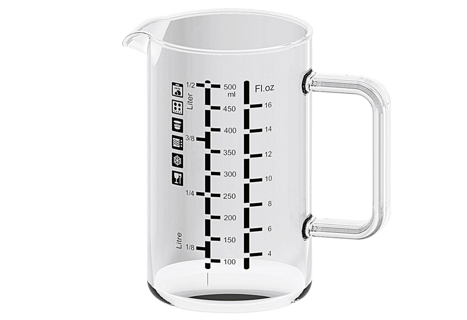 BOHEMIA CRISTAL Messbecher mit Henkel 0,5 Liter-2