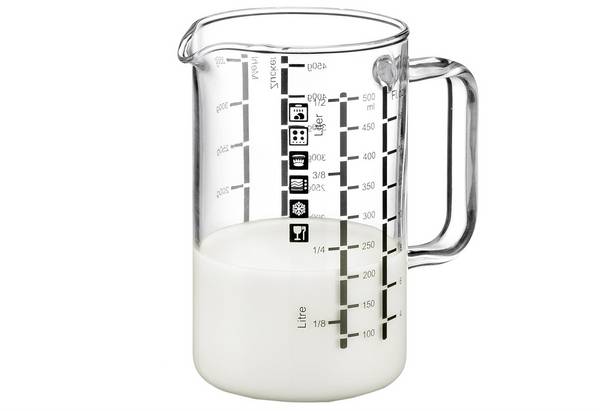BOHEMIA CRISTAL Messbecher mit Henkel 1 Liter