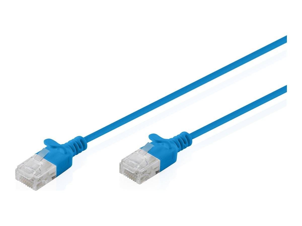 DIGITUS Patchkabel CAT 6 U-UTP Slim 2m Blau Kabel RJ45 Cat.6-0