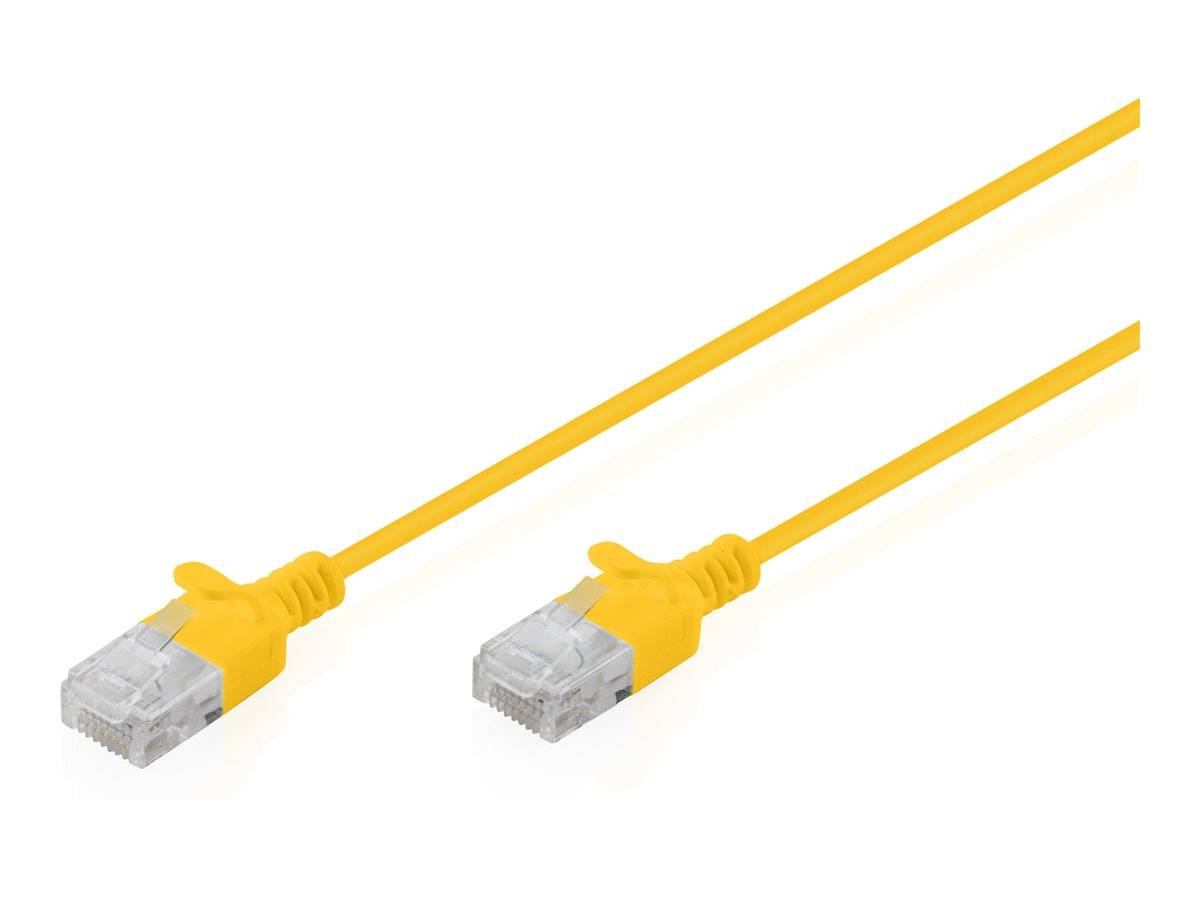 CAT 6 U-UTP Slim Patchkabel, 2 m, Gelb, 10 Stück-0