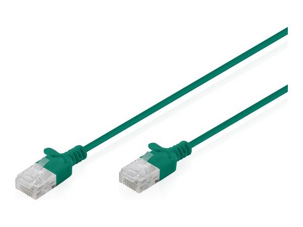 CAT 6 U-UTP Slim Patchkabel, 2 m, Grün, 10 Stück