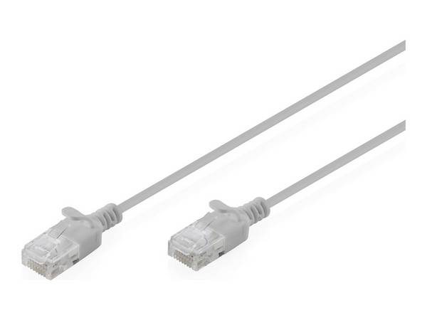 CAT 6 U-UTP Slim Patchkabel, 0,5 m, Grau, 10 Stück