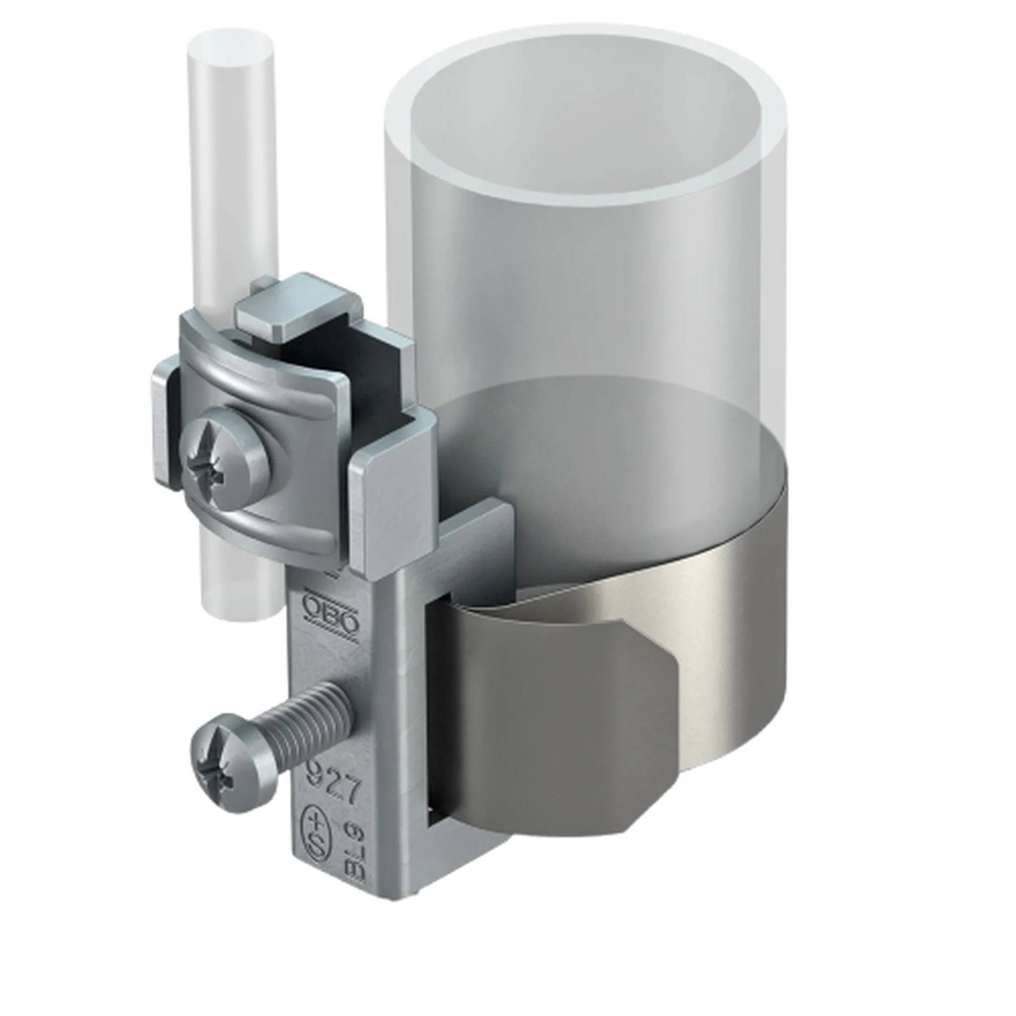 OBO Banderdungsschelle, 3/8-4", Edelstahl, rostfrei, A2, 1.4301, Packung mit 10 Stk.-0