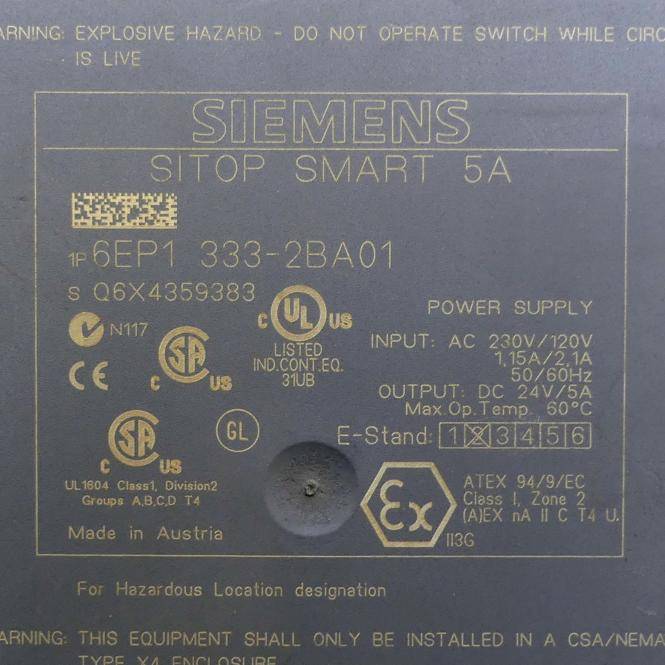 Siemens Netzgerät SITOP Smart 5A (6EP1 333-2BA01)-1