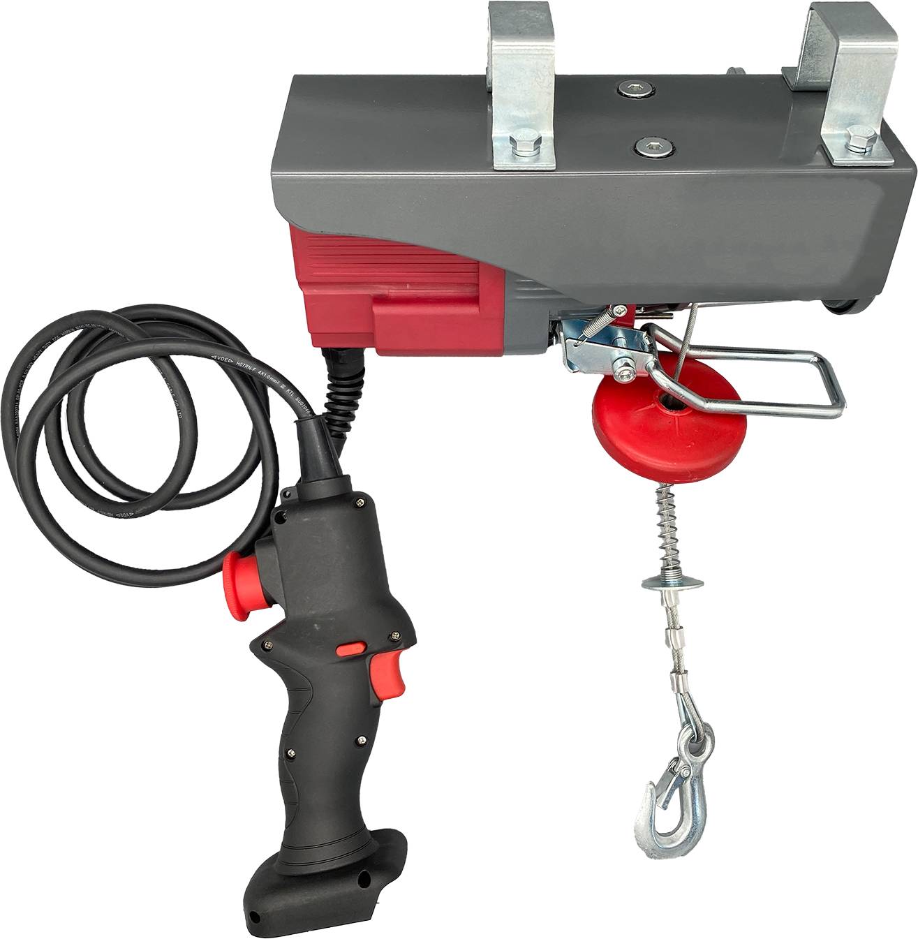 Berger & Schröter | Mobiler Seilzug elektrisch für Akkubetrieb 125/250 kg, 18 V, 12 m Stahlseil, Totmannschalter-1