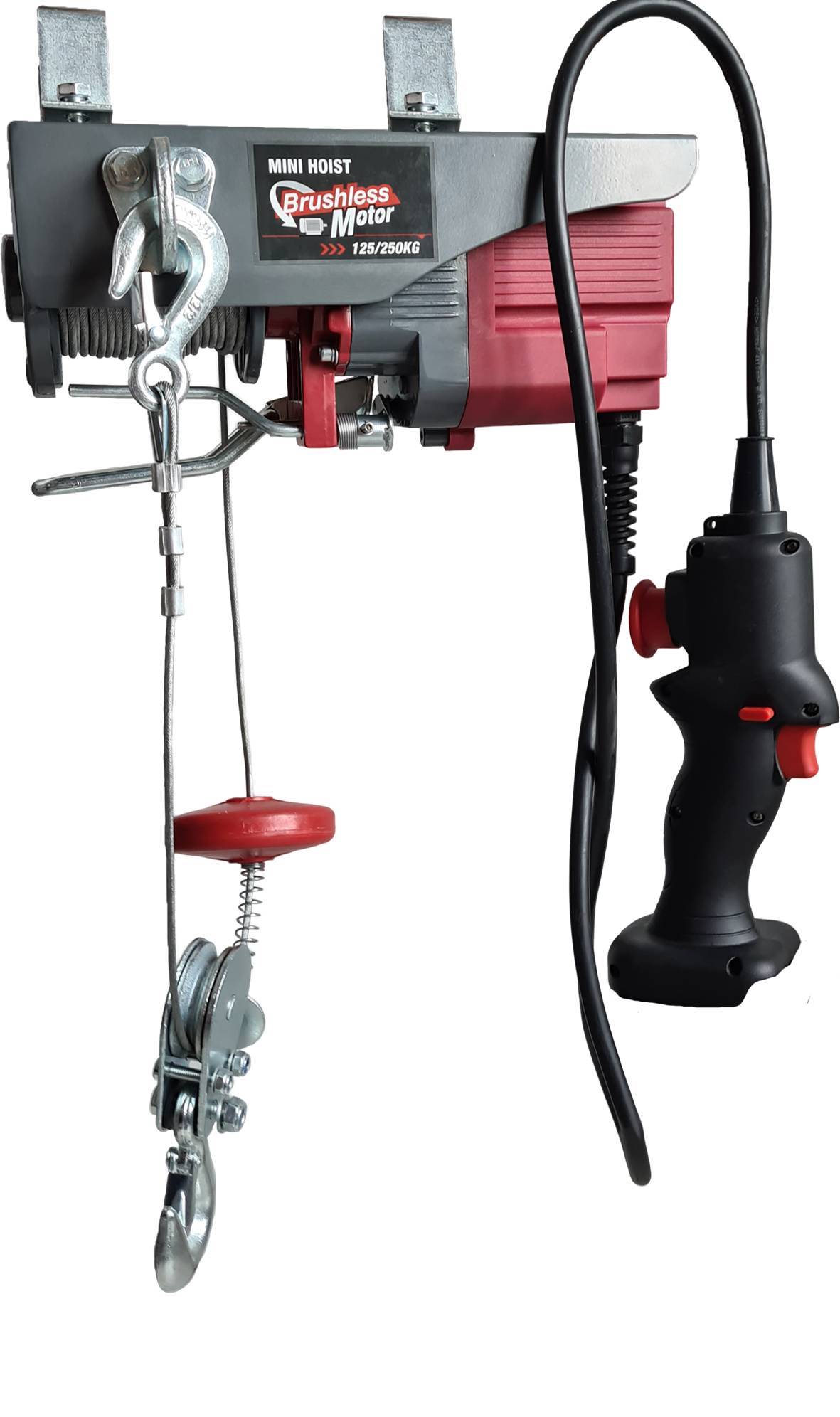 Berger & Schröter | Mobiler Seilzug elektrisch für Akkubetrieb 125/250 kg, 18 V, 12 m Stahlseil, Totmannschalter-2