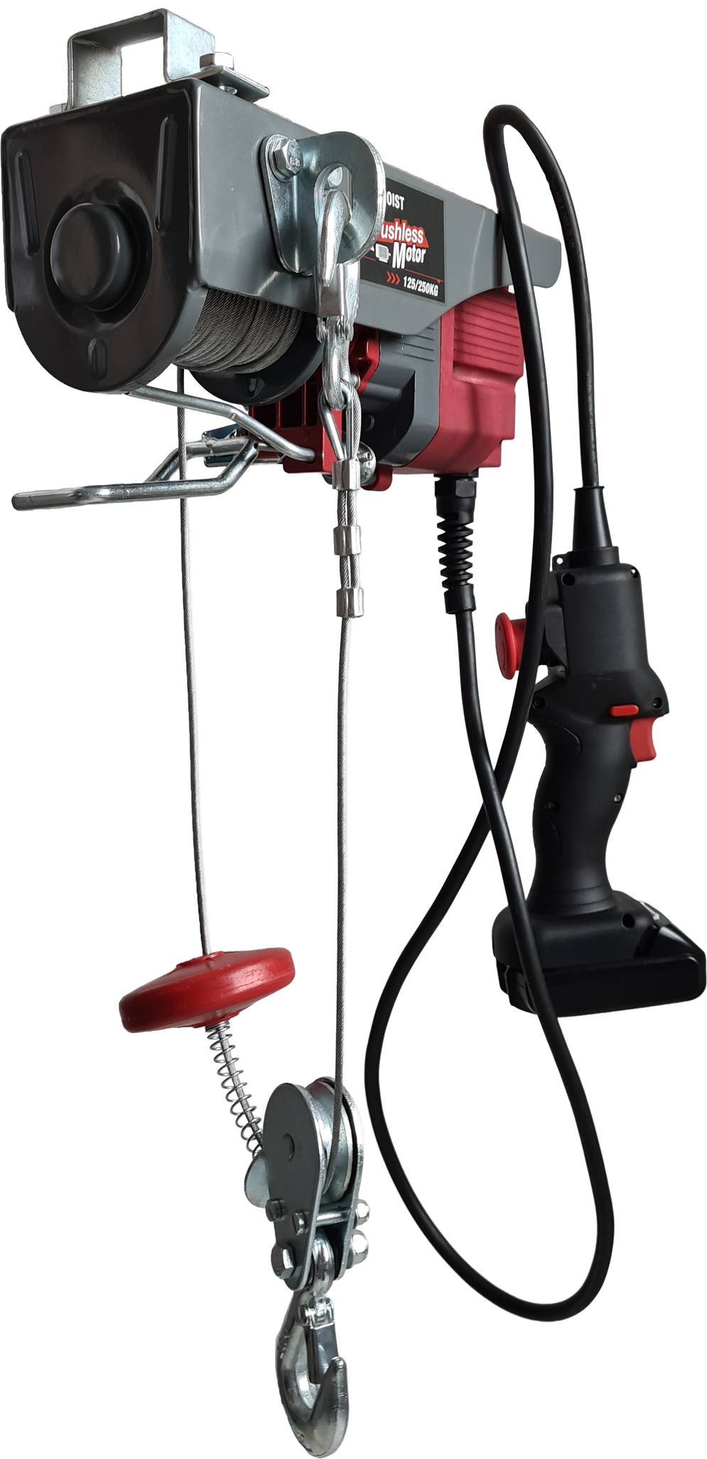 Berger & Schröter | Mobiler Seilzug elektrisch für Akkubetrieb 125/250 kg, 18 V, 12 m Stahlseil, Totmannschalter-3