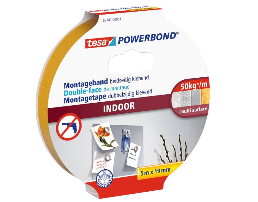 tesa 55741, Powerbond INDOOR, Montageband, 19mm x 5m-0