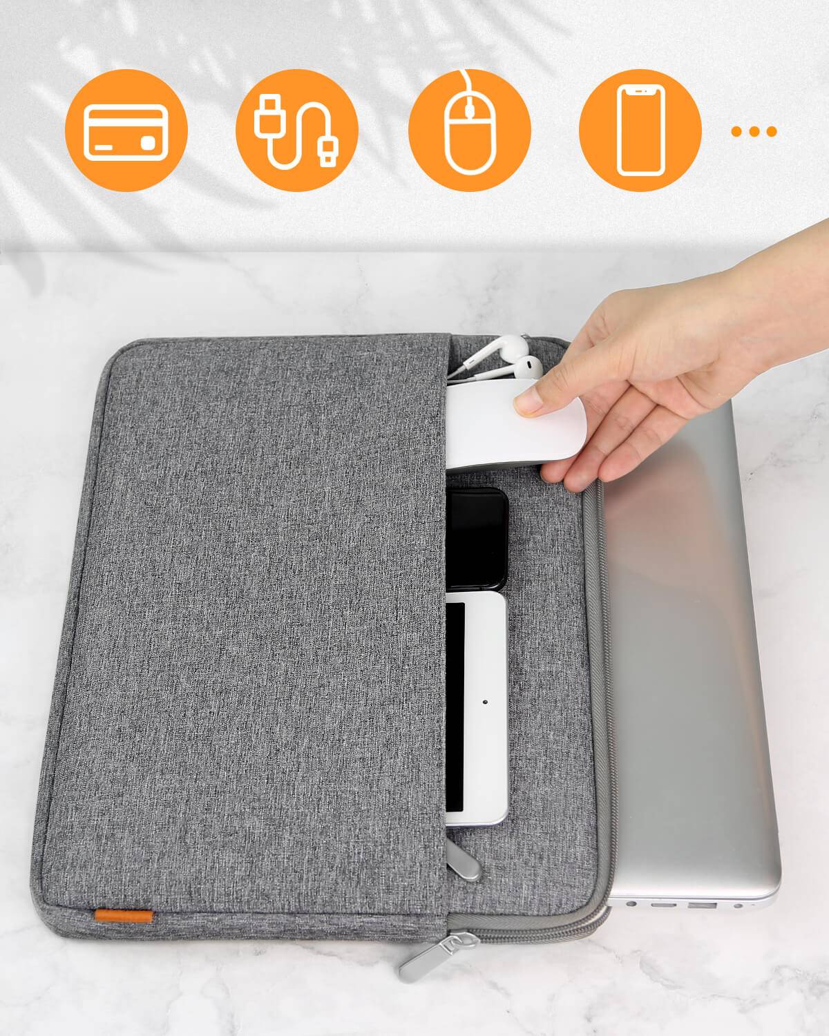 inateck Laptoptasche 14 Zubehörtasche Multimedia-Technik Notebooktaschen-3