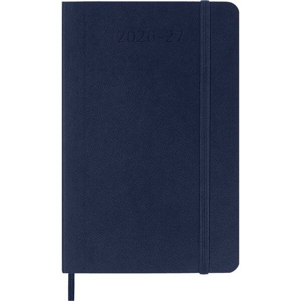 Wochenkalender 18 Monate Pocket A6 1 Woche/Seiten horizontal weicher Einband saphir 2026/2027-1