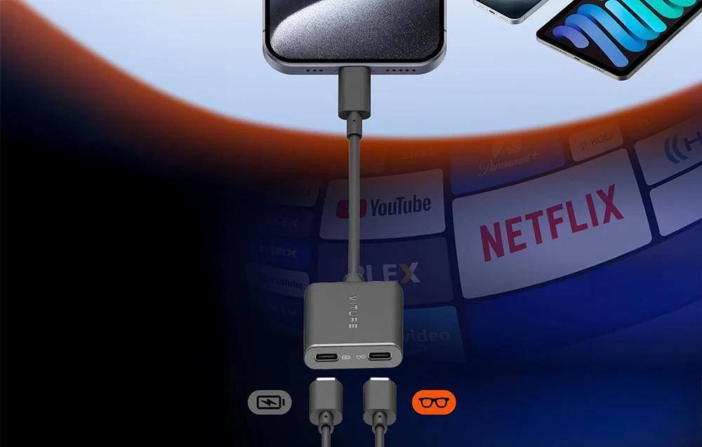Ladeadapter Viture USB-C XR Pro für iPhone-2