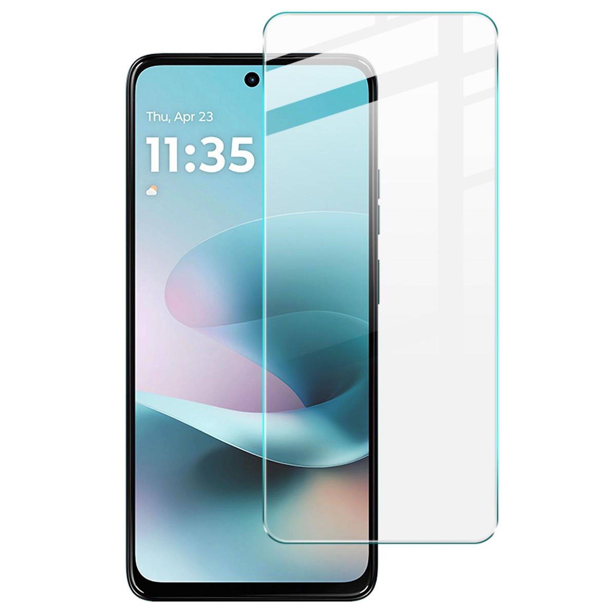 Handy Hülle Schutzglas Set für Motorola Moto G67 / Moto G77 Klapphülle 9H Glas-2