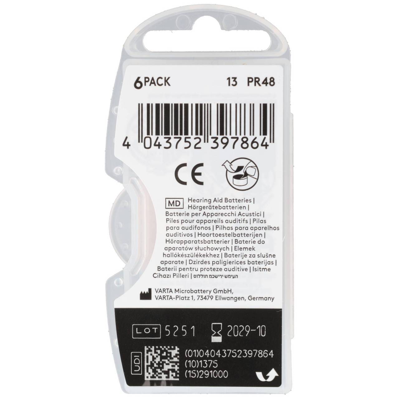 DURACELL - Batterie Zinc Air 13 - Batterie - 1,45 V-1