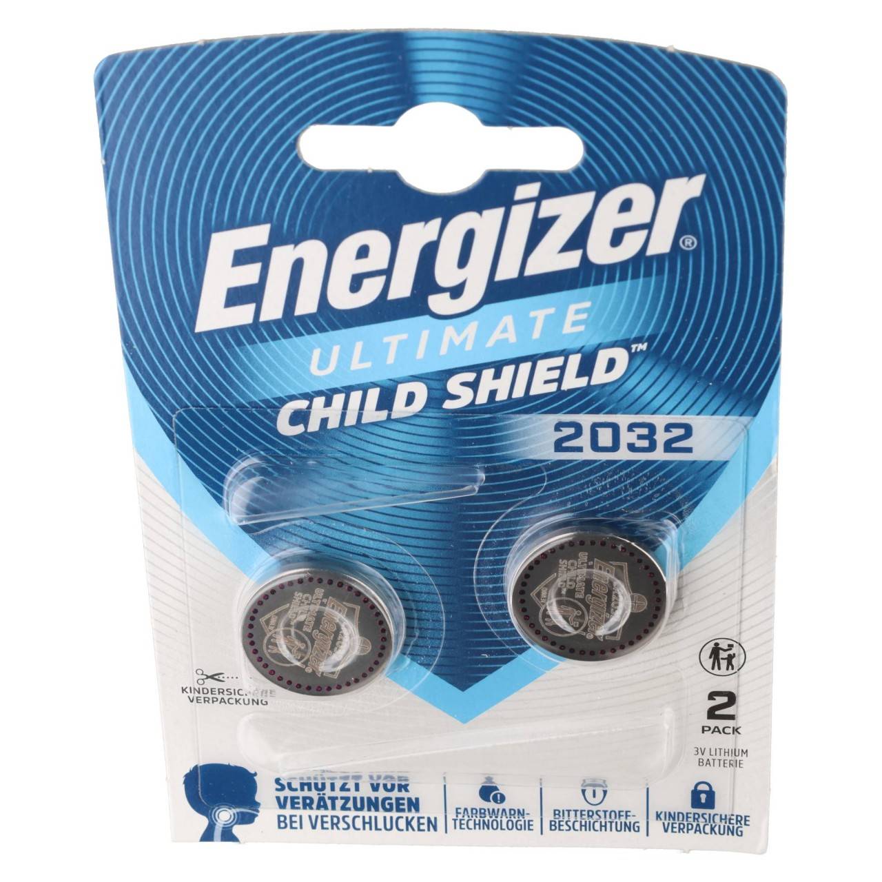 Energizer Batterie Lithium, Knopfzelle, CR2032, 3V Ultimate Lithium, Retail Blister (2-Pack)-2