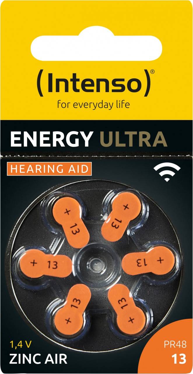 Intenso Hörgeräte-Batterie „Energy Ultra“ – A13 / PR48, 1,45 Volt (6er Pack)-0