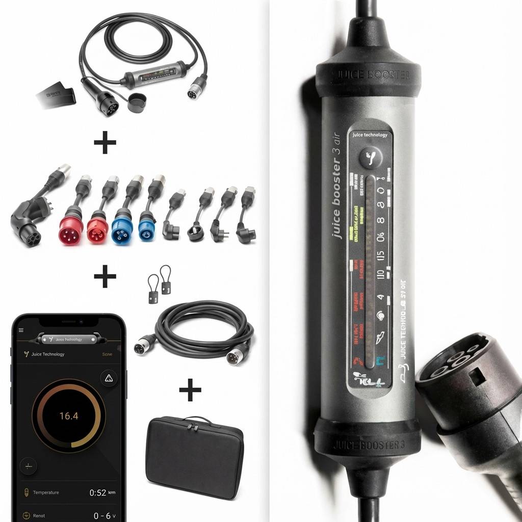 Juice Technology JUICE BOOSTER 3 air MASTER Traveller Set (anthrazit/schwarz, 1,4 - 11 kW, 8,1 Meter-0