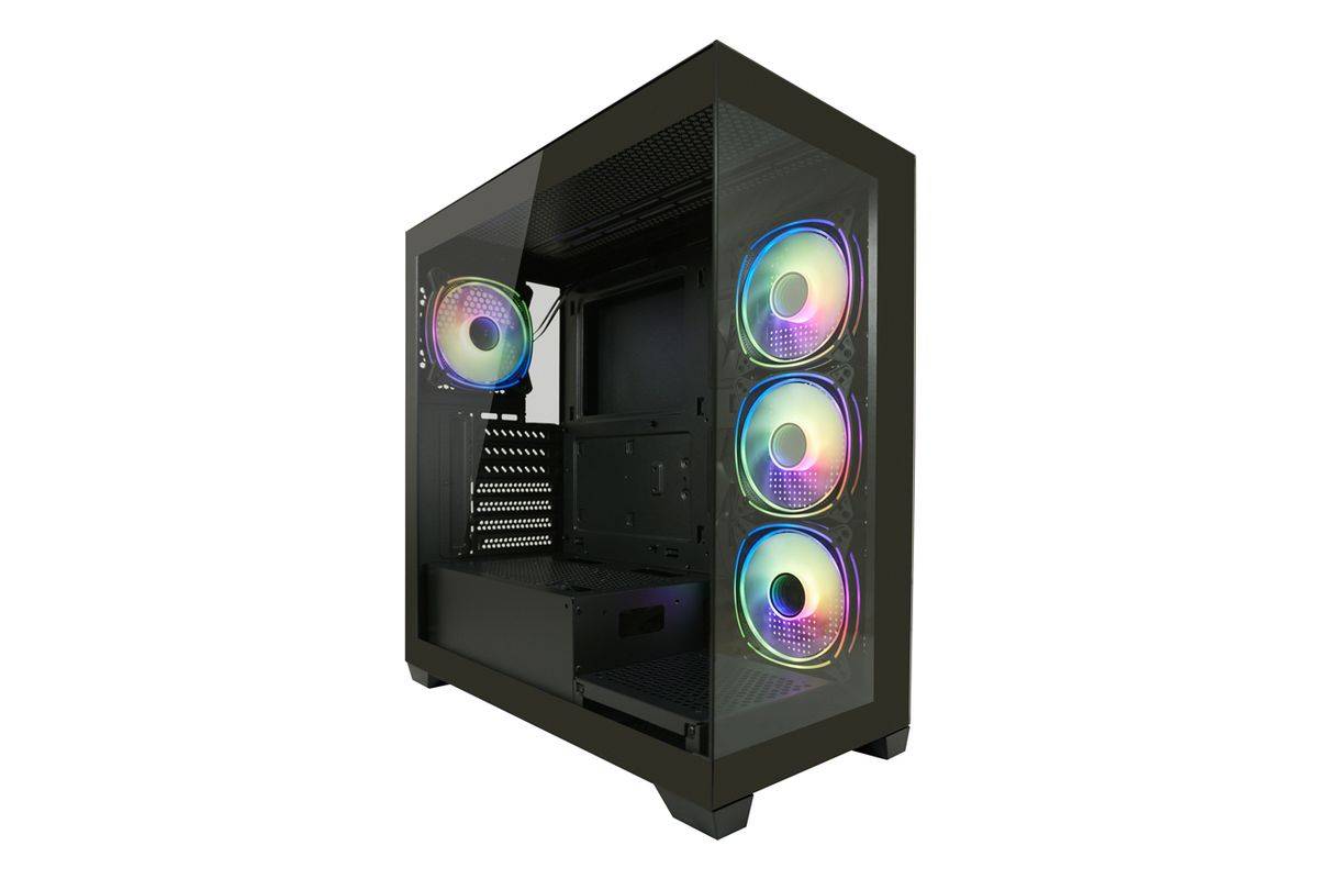 LC-Power 715B - Midi-Tower Gaming - ATX - Seitenteil mit Fenster (gehärtetes Glas)-1