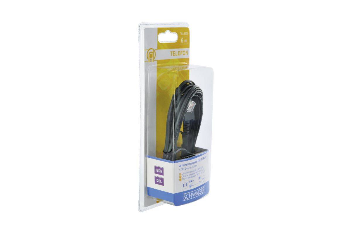 Schwaiger - Telefonkabel - TAE-F zu RJ-12 - 10 m-3