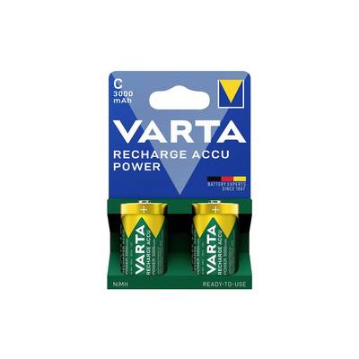 Varta Akku NiMH, Baby, C, HR14, 1.2V/3000mAh Accu Power, Pre-charged, Retail Blister (2-Pack)-0