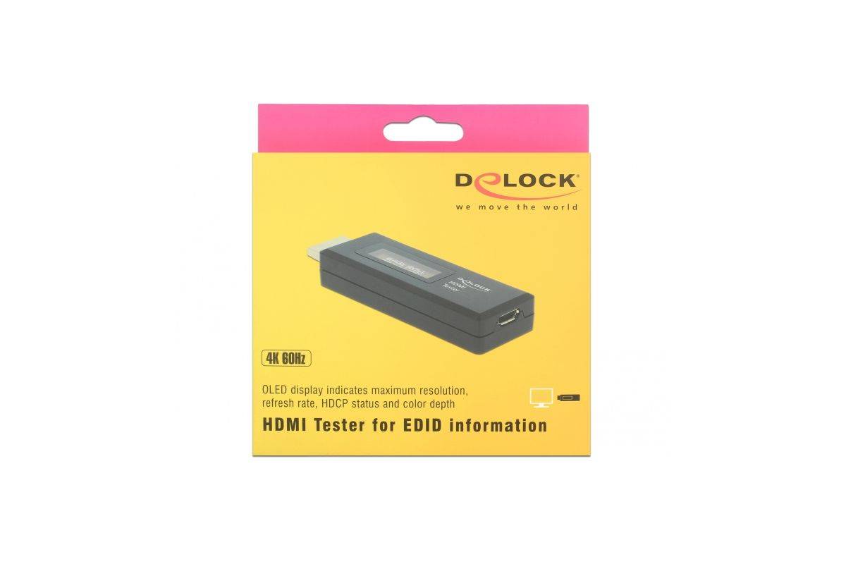 Delock HDMI Tester für EDID Information mit OLED Anzeige 1 x HDMI-A 19 Pin Stecker USB Typ Micro-B Buchse-2