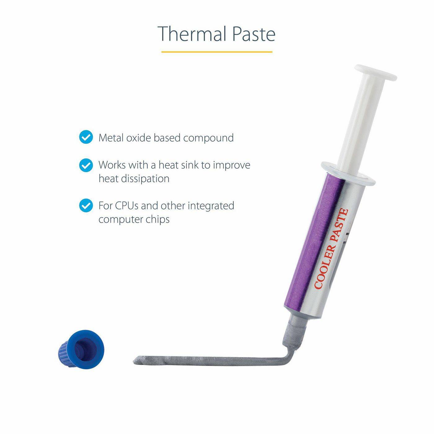 StarTech.com CPU Wärmeleitpaste 1,5g Tube - Thermische Metalloxid Prozessor Kühlpaste Wärmeleitpaste für Prozessorkühler-1