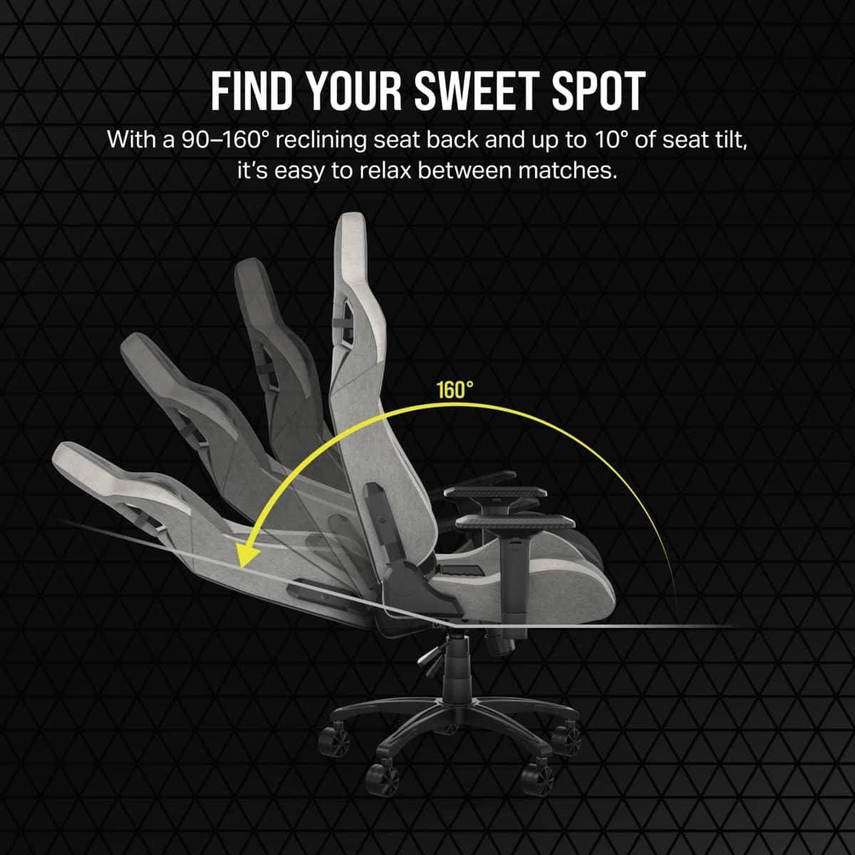 CORSAIR T3 RUSH - Gaming-Sessel - Armlehnen - T-förmig-3