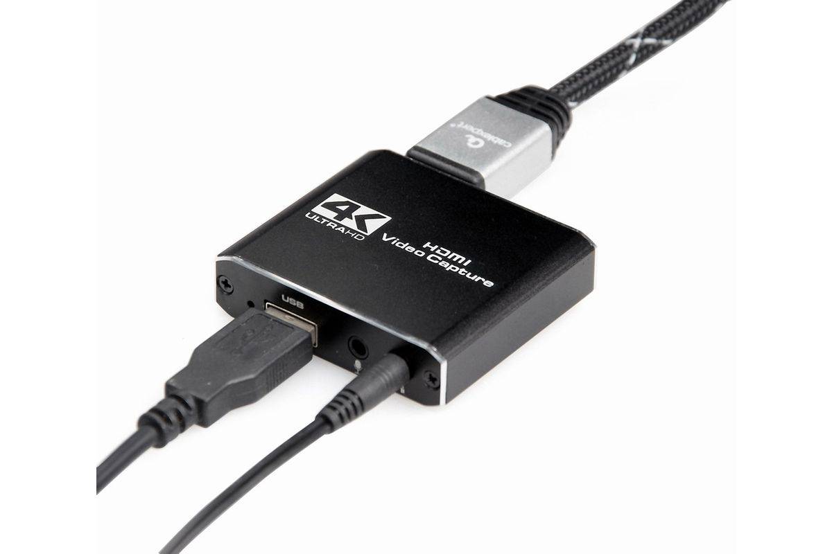 Gembird USB HDMI grabber 4K pass-through Capture your video and audio no Schwarz-1
