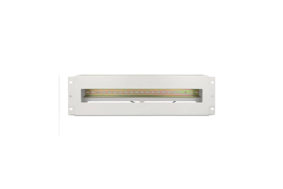Delock Rack-Schiene mit Schutzschalter - DIN schienenmontierbar - Grau - 3U - 48-1