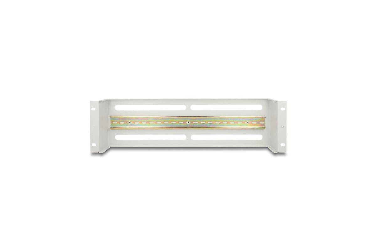 Delock Rack-Schiene mit Schutzschalter - DIN schienenmontierbar - Grau - 3U - 48-2