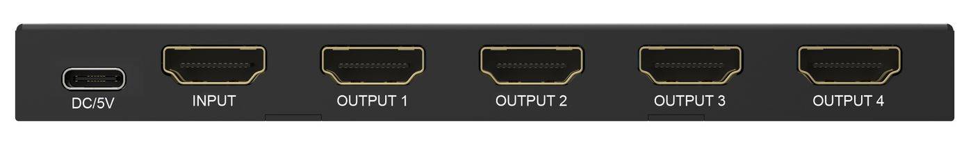 MicroConnect 8Ka60Hz HDMI Splitter 1x4 4 4 4 MC-HDMISPLITTER0104-8K-4