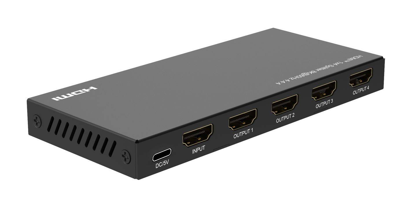 MicroConnect 8Ka60Hz HDMI Splitter 1x4 4 4 4 MC-HDMISPLITTER0104-8K-1