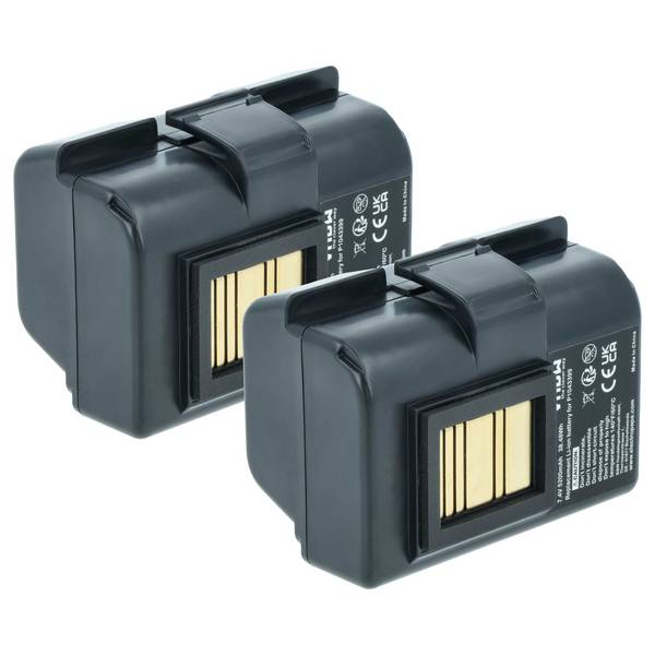 vhbw 2x Akku kompatibel mit Zebra ZQ610HC | ZQ620, ZQ620HC, ZQ630 Drucker Kopierer Scanner Etiketten-Drucker (5200 mAh