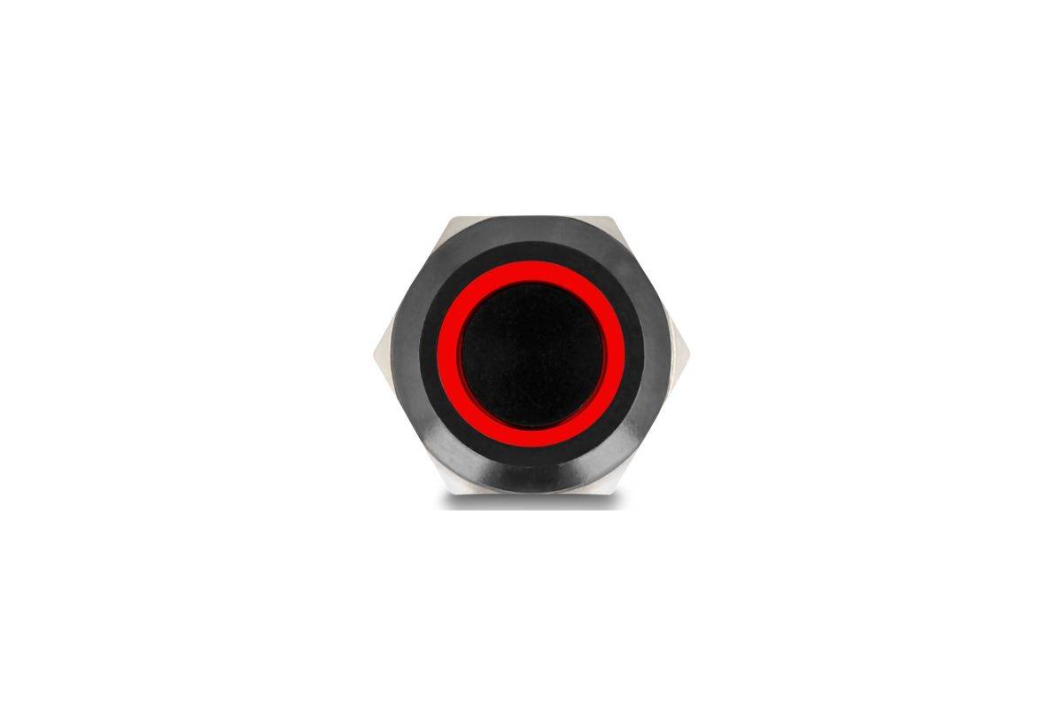 DELOCK Druckschalter zum Einbau schwarz 12 mm 12 V 4 x Lötan-2