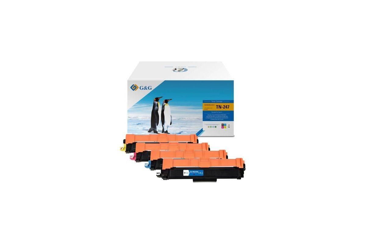 G&G Toner 4er Set für Brother TN-247 BK/C/M/Y Value Pack Multimedia-Technik-0