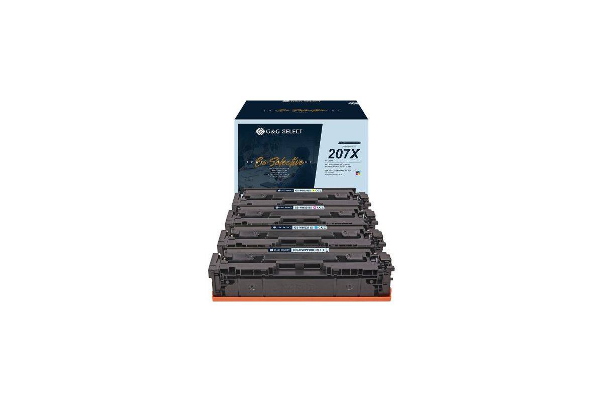 G&G Select XL-Toner 4er Set für HP 207X (Mit Chip) BK/C/M/Y Multimedia-Technik Toner HP-0