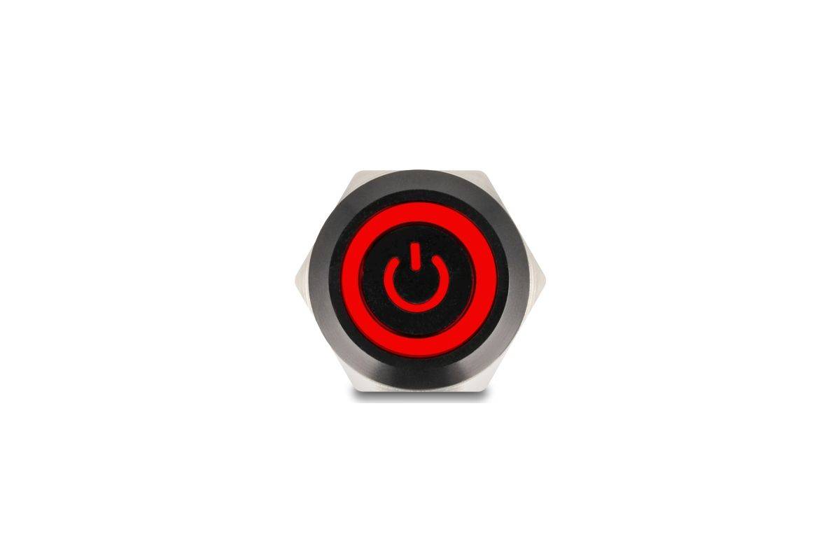 DELOCK Druckschalter zum Einbau 19 mm 12 V 5 x Lötanschluss-2