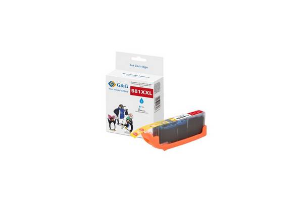 G&G | Ninestar XXL-Druckerpatrone kompatibel mit Canon CLI-581C XXL - Kompatibel - Cyan