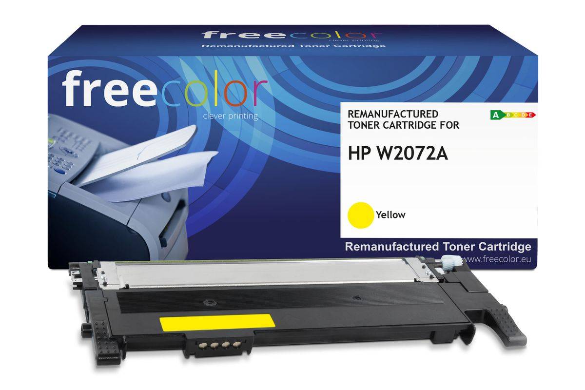 freecolor Toner HP W2072A yellow mit chip 1000p kompatibel - Kompatibel - Tonereinheit-0