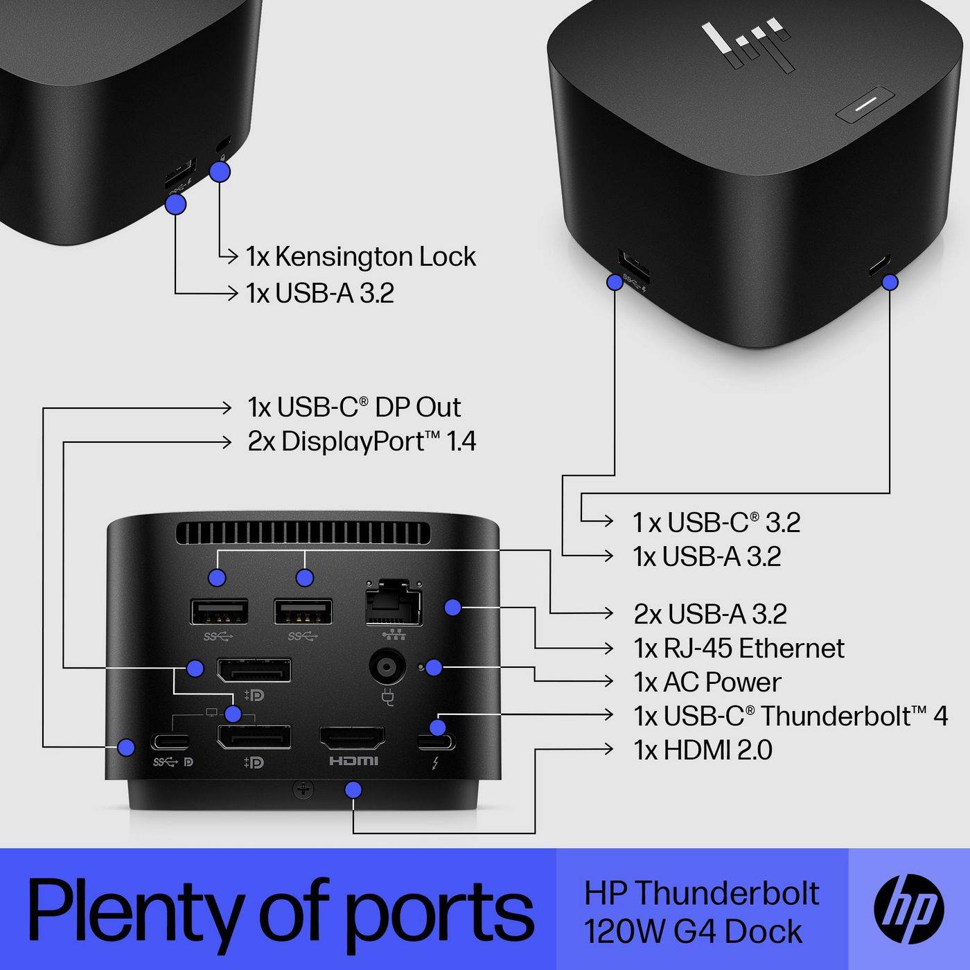 HP Thunderbolt Dock G4 - Dockingstation - USB-C / Thunderbolt 4-4