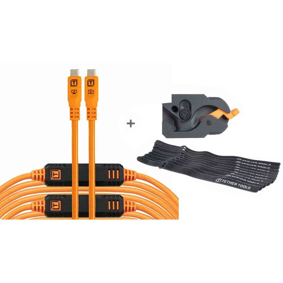 LeverLock&Cable Kit Optima 10G gerade orange 9,2m-0